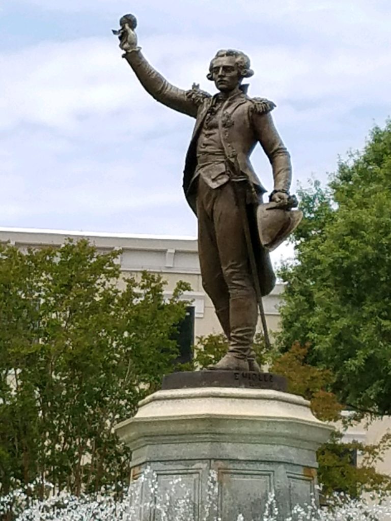 Statue of Lafayette in downtown LaGrange GA