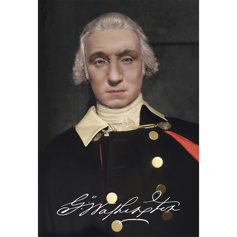 The Real Face of George Washington Postcard